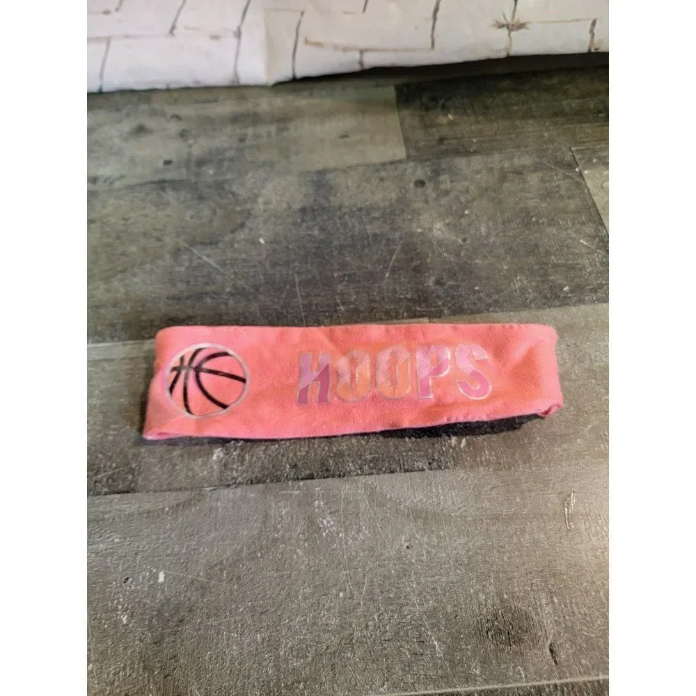 Youth pink Hoops basketball headband accessory‎